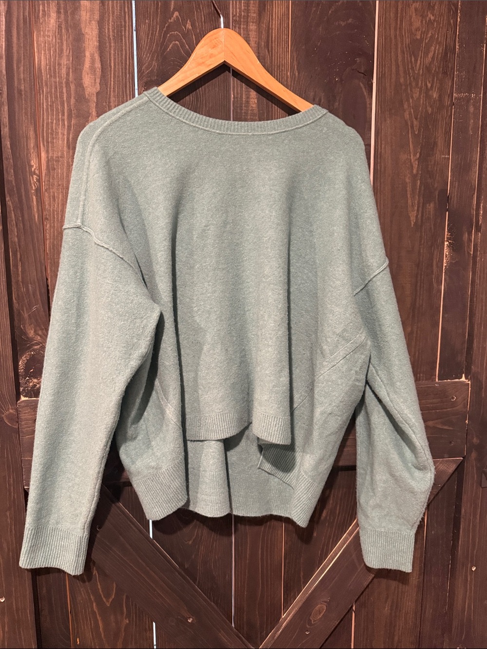 Free People Sage Green Short Sleeve Crewneck Tee